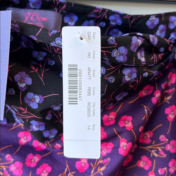 J. Crew Floral Skirt with Purple and Pink Accents - Picture 5 of 8
